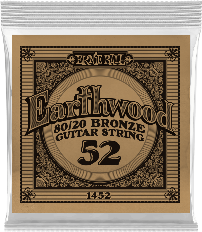 Ernie Ball Corde Au DÉtail Folk (1) Earthwood 80/20 Bronze 052 - Westerngitaarsnaren - Main picture