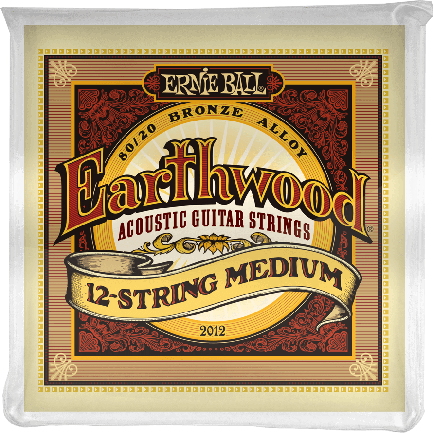 Ernie Ball Jeu De 12 Cordes Folk (12) 2012 Earthwood 80/20 Bronze Medium /12 Cordes 11-52 - Westerngitaarsnaren - Main picture