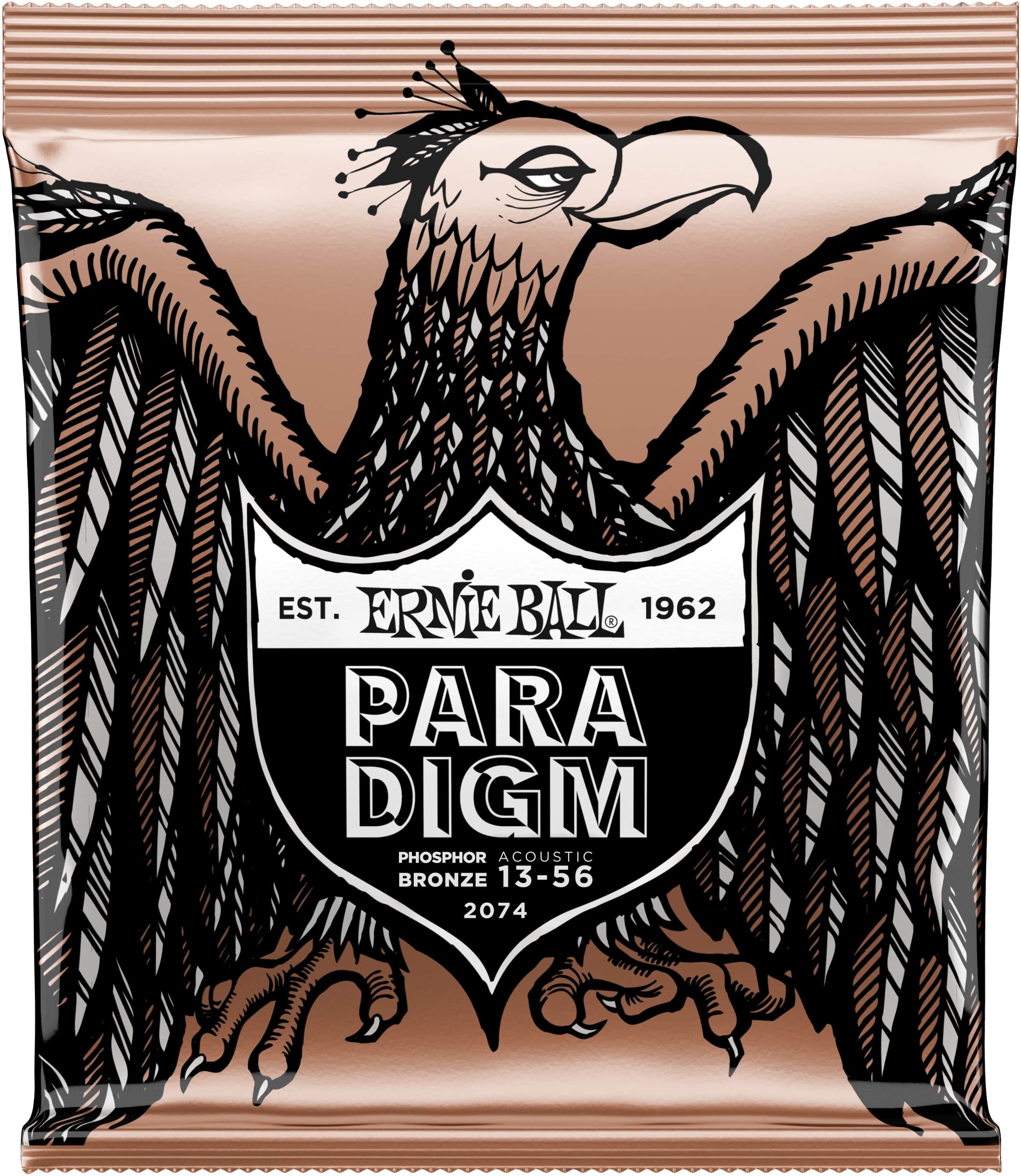 Ernie Ball Jeu De 6 Cordes Folk (6) 2074 Paradigm Phosphore Bronze Medium 13-56 - Westerngitaarsnaren - Main picture