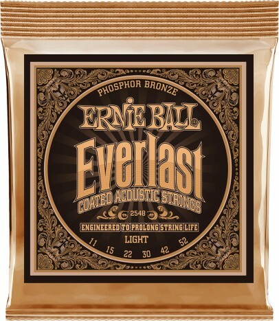 Ernie Ball Jeu De 6 Cordes Folk (6) 2548 Everlast Coated Phosphor Bronze 11-52 - Westerngitaarsnaren - Main picture