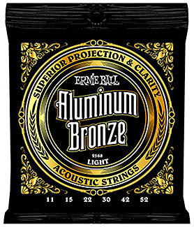 Ernie Ball Jeu De 6 Cordes Folk (6) 2568 Aluminum Bronze Light 11-52 - Westerngitaarsnaren - Main picture