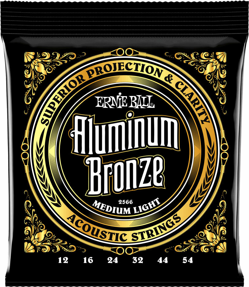 Ernie Ball Jeu De 6 Cordes Folk (6) 2570 Aluminum Bronze Medium Light 10-50 - Westerngitaarsnaren - Main picture