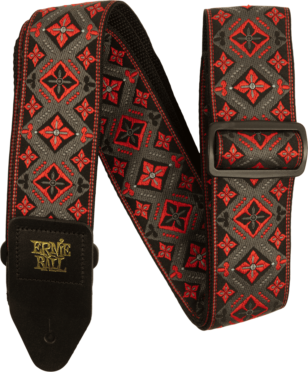 Ernie Ball Jacquard 2.inc Guitar Strap Red King - Gitaarriem - Main picture