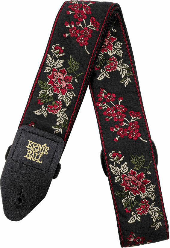 Ernie Ball Jacquard Guitar Strap Red Rose - Gitaarriem - Main picture