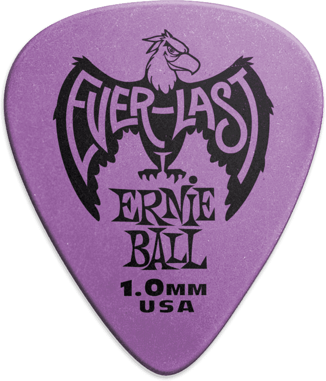 Ernie Ball Mediators Everlast Sachet De 12 Violet 1mm - Plectrum - Main picture