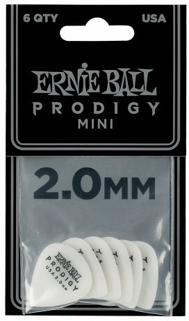 Ernie Ball Mediators Prodigy Sachet De 6 Blanc Mini 2mm - Plectrum - Main picture