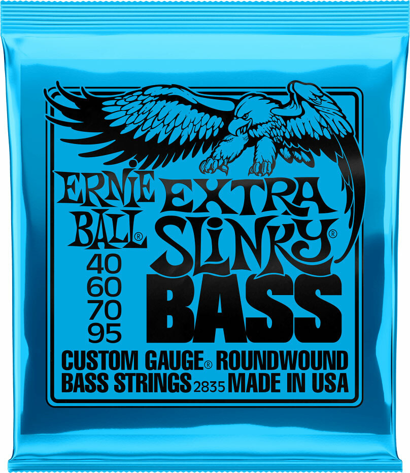 Ernie Ball P02835 Extra Slinky Nickel Wound Electric Bass 4c 40-95 - Elektrische bassnaren - Main picture