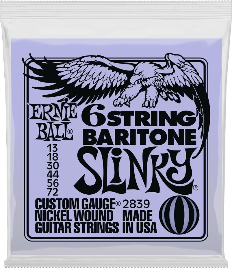 Ernie Ball P02839 6-string Baritone Slinky 5/8 Scale Electric Guitar 13-72 - Elektrische gitaarsnaren - Main picture