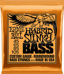 Elektrische bassnaren Ernie ball Bass (4) 2833 Hybrid Slinky Bass 45-105 - Set van 4 snaren