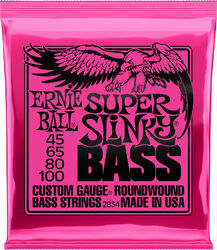 Elektrische bassnaren Ernie ball Bass (4) 2834 Super Slinky 45-100 - Set van 4 snaren