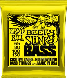Elektrische bassnaren Ernie ball Bass 2840 Beefy Slinky 65-130 - Set van 4 snaren