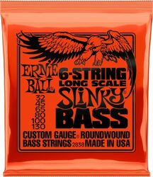 Elektrische bassnaren Ernie ball Bass (6) 2838 Slinky Long Scale 32-130 - Snarenset