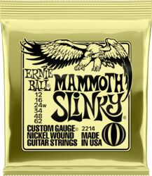 Elektrische gitaarsnaren Ernie ball Electric (6) 2214 Mammoth Slinky 12-62 - Snarenset