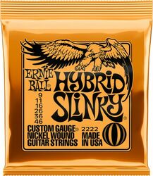 Elektrische gitaarsnaren Ernie ball Electric (6) 2222 Hybrid Slinky 9-46 - Snarenset