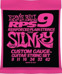 Elektrische gitaarsnaren Ernie ball Electric (6) 2239 RPS-9 Super Slinky  9-42 - Snarenset