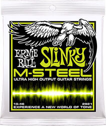 Elektrische gitaarsnaren Ernie ball Electric (6) 2921 Slinky M-Steel 10-46 - Snarenset