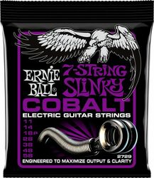 Elektrische gitaarsnaren Ernie ball Electric (7) 2729 Cobalt Power Slinky 11-58 - 7-snarige set