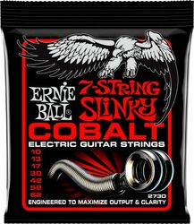 Elektrische gitaarsnaren Ernie ball Electric (7) 2730 Cobalt Skinny STHB 10-62 - 7-snarige set