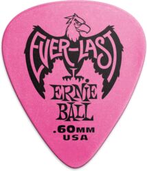 Plectrum Ernie ball Everlast Sachet de 12 Rose 0,60mm