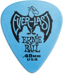 Plectrum Ernie ball Everlast Sachet de 12 Bleu 0,48mm