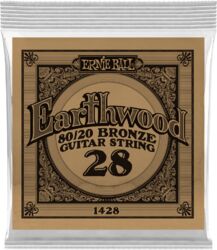 Westerngitaarsnaren  Ernie ball Folk (1) Earthwood 80/20 Bronze 028 - Snaar per stuk