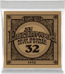 Westerngitaarsnaren  Ernie ball Folk (1) Earthwood 80/20 Bronze 032 - Snaar per stuk