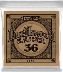 Westerngitaarsnaren  Ernie ball Folk (1) Earthwood 80/20 Bronze 036 - Snaar per stuk