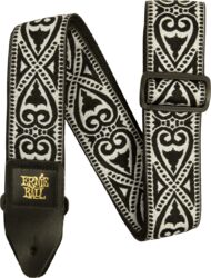 Gitaarriem Ernie ball Jacquard 2-inches Guitar Strap - Black Heart