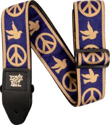 Gitaarriem Ernie ball Jacquard 2-inches Guitar Strap - Peace Love Dove Navy Blue Beige