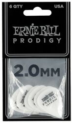 Plectrum Ernie ball Mediators prodigy blanc standard 2mm (X6)