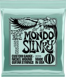 Elektrische gitaarsnaren Ernie ball P02211 Electric Guitar 6-String Set Mondo Slinky Nickel Wound 10.5-52 - Snarenset