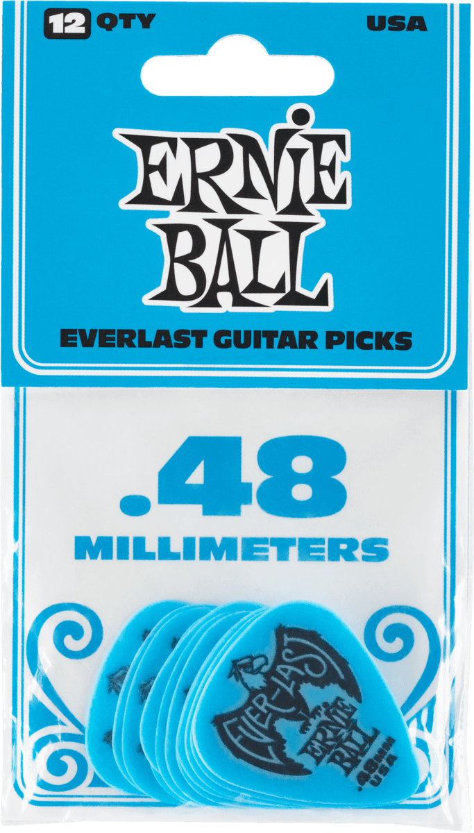 Ernie Ball Everlast Sachet De 12 Bleu 0,48mm - Plectrum - Variation 1