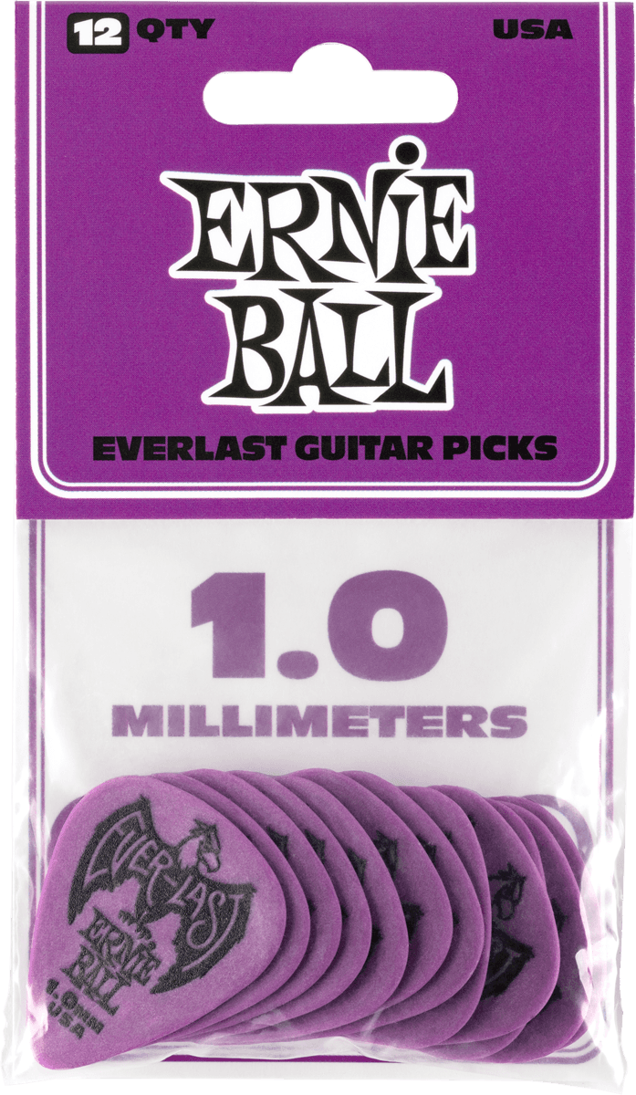 Ernie Ball Mediators Everlast Sachet De 12 Violet 1mm - Plectrum - Variation 1