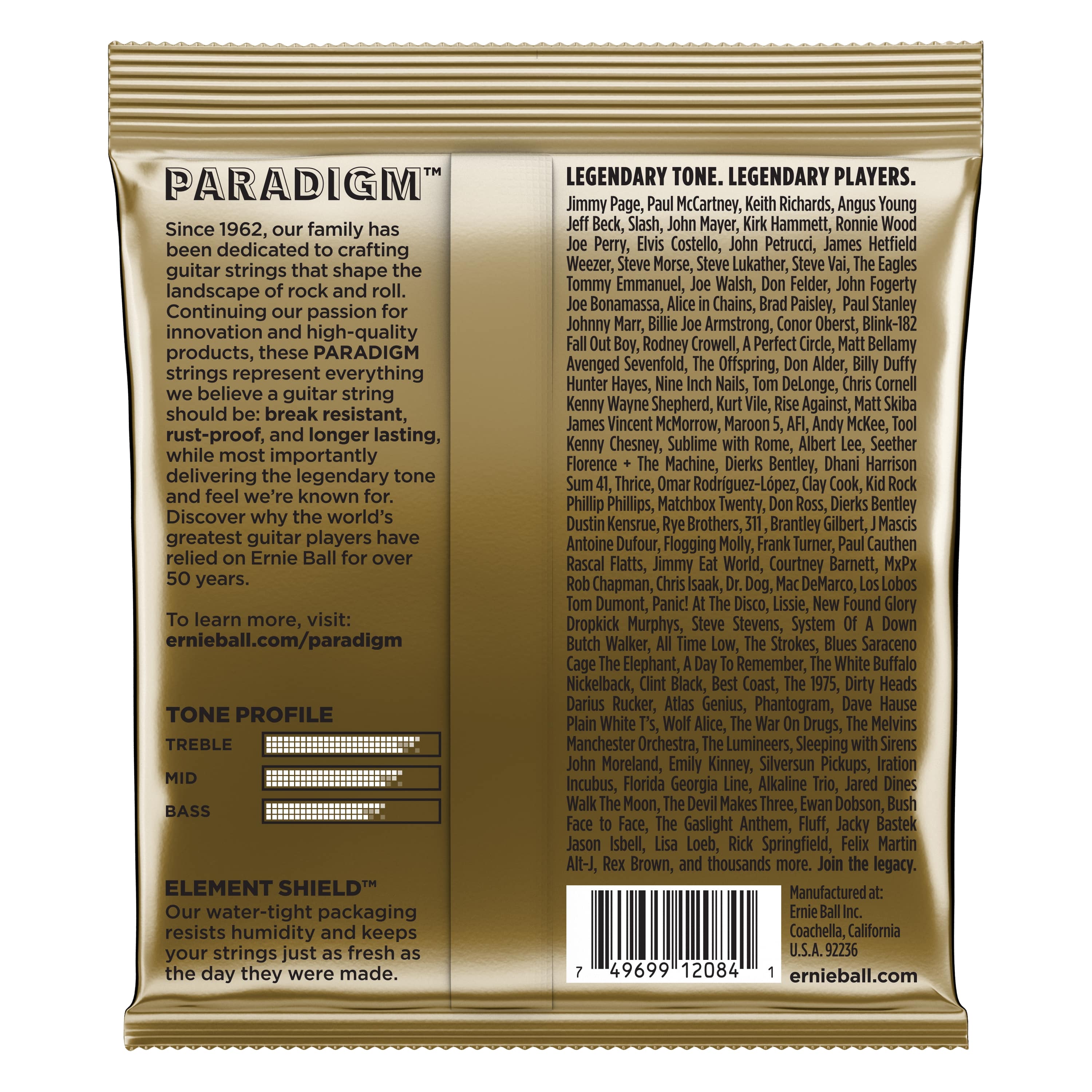 Ernie Ball Jeu De 6 Cordes Folk (6) 2084 Paradigm 80/20 Bronze Medium 13-56 - Westerngitaarsnaren - Variation 1