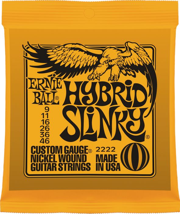 Ernie Ball Jeu De 6 Cordes Electric (6) 2222 Hybrid Slinky Nickel Wound 9-46 - Elektrische gitaarsnaren - Variation 1