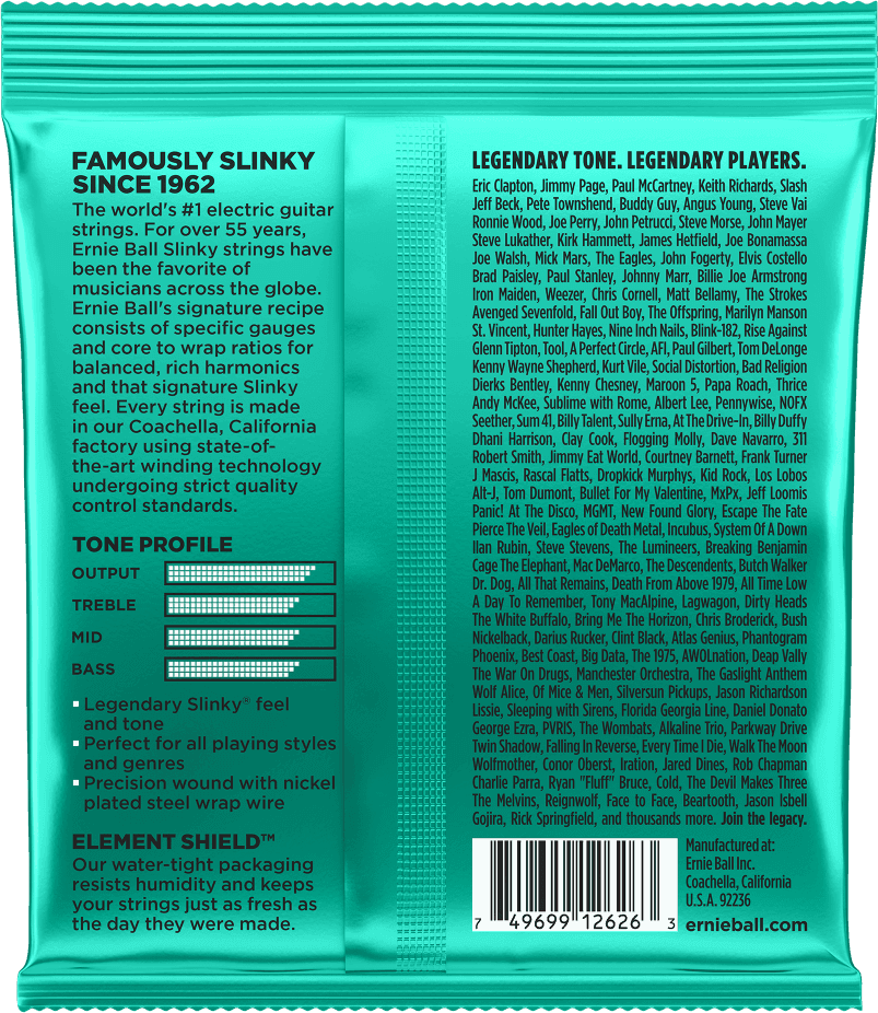 Ernie Ball Jeu De 6 Cordes Electric (6) 2626 Not Even Slinky 12-56 - Elektrische gitaarsnaren - Variation 2