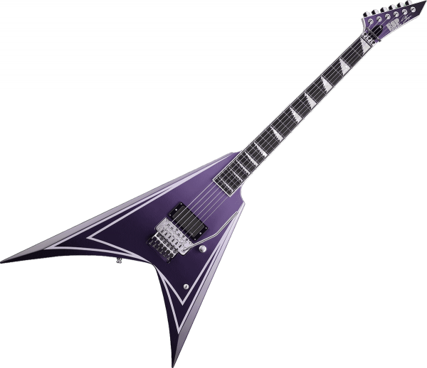 Solid body elektrische gitaar Esp Alexi Laiho Hexed Signature - Purple fade satin w/ ripped pinstripes