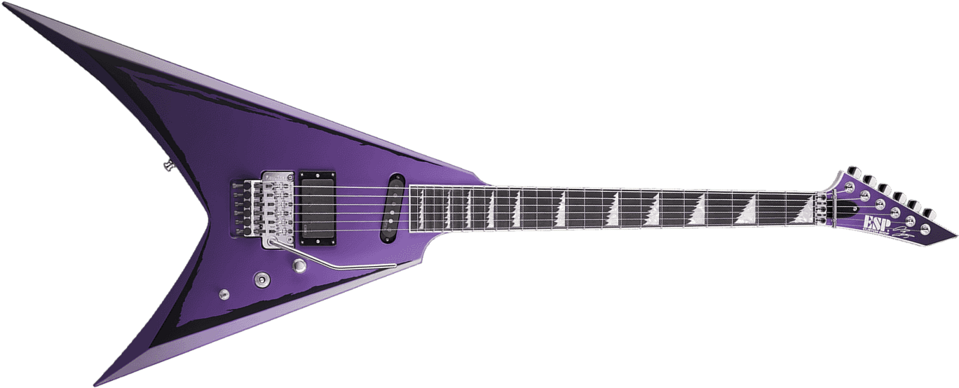 Esp Alexi Laiho Ripped Signature 2h Fr Eb - Purple Fade W/ Pinstripes - Metalen elektrische gitaar - Main picture