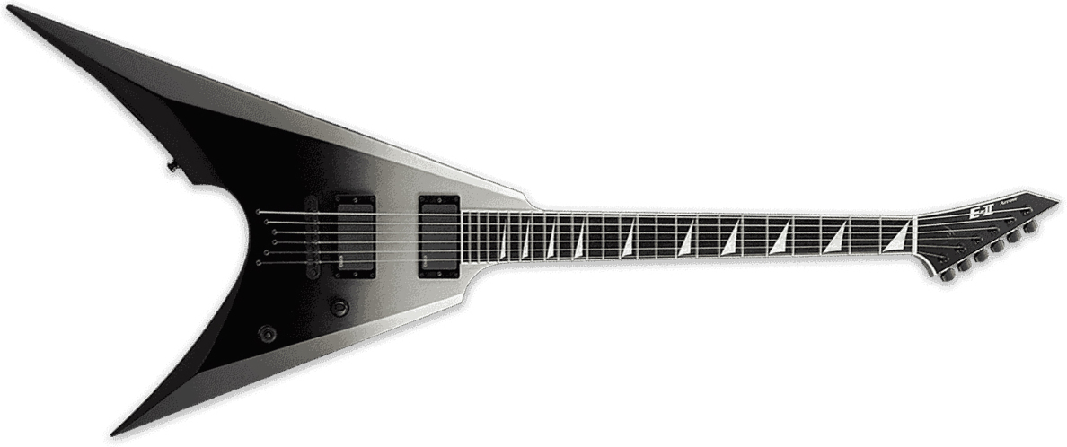 Esp E-ii Arrow Nt Jap 2h Emg Ht Eb - Black Silver Fade - Metalen elektrische gitaar - Main picture