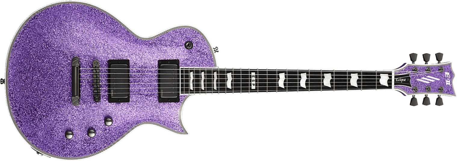 Esp E-ii Eclipse Jap 2h Emg Ht Eb - Purple Sparkle - Enkel gesneden elektrische gitaar - Main picture