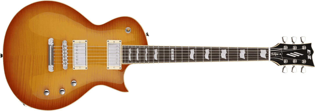 Esp E-ii Eclipse Japon Hh Seymour Duncan Ht Rw - Vintage Honey Burst - Enkel gesneden elektrische gitaar - Main picture