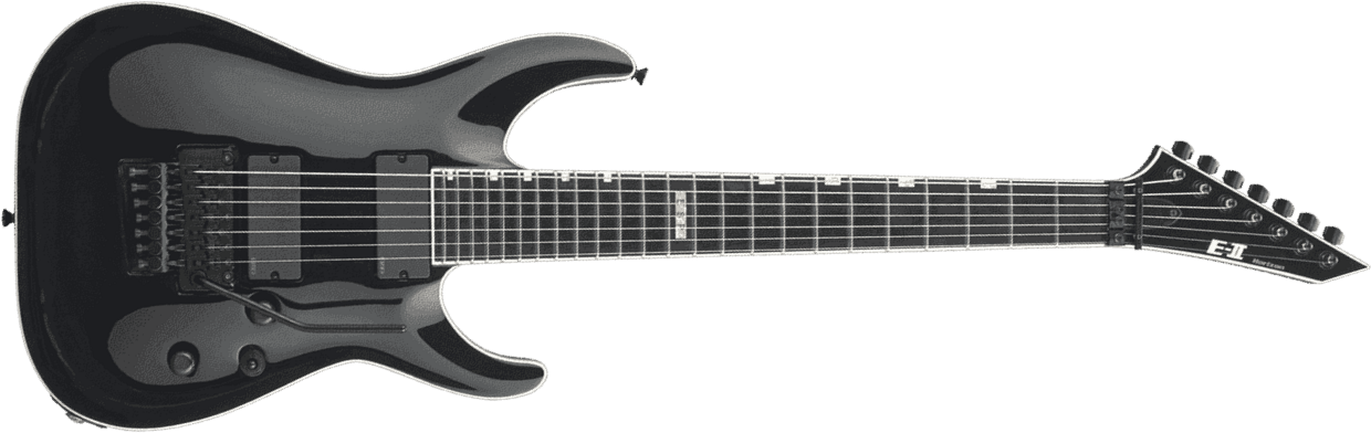 Esp E-ii Horizon Fr-7 Jap 7c 2h Emg Eb - Black - 7-snarige elektrische gitaar - Main picture