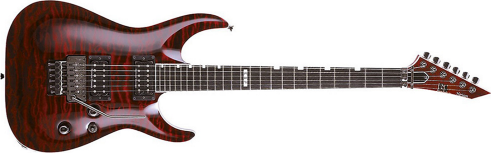 Esp E-ii Horizon Fr Hh Seymour Duncan Fr Eb - See Thru Black Cherry - Elektrische gitaar in Str-vorm - Main picture