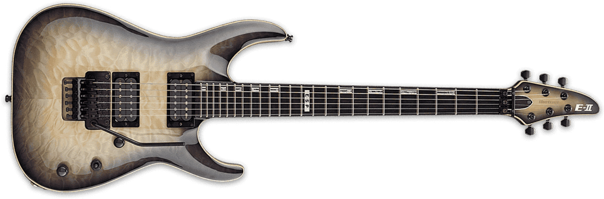 Esp E-ii Horizon Fr Hh Seymour Duncan Fr Eb - Black Natural Burst - 7-snarige elektrische gitaar - Main picture