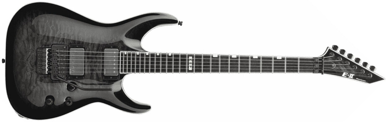 Esp E-ii Horizon Fr-ii Hh Emg Fr Eb - See Thru Black - Elektrische gitaar in Str-vorm - Main picture