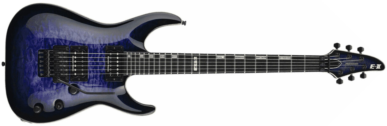 Esp E-ii Horizon Fr Rdb Hh Seymour Duncan Eb - Reindeer Blue - Elektrische gitaar in Str-vorm - Main picture
