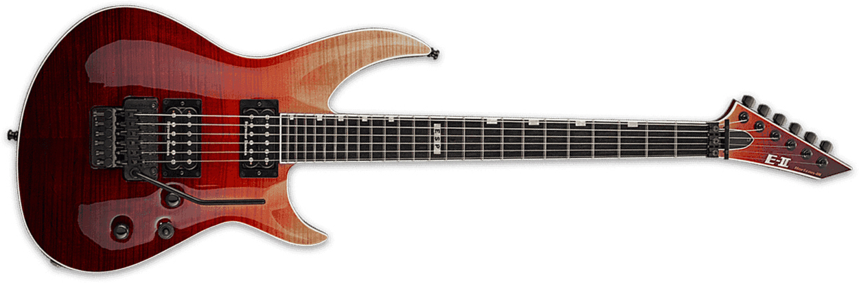 Esp E-ii Horizon Iii Fr Japon Hh Seymour Duncan Eb - Black Cherry Fade - Elektrische gitaar in Str-vorm - Main picture