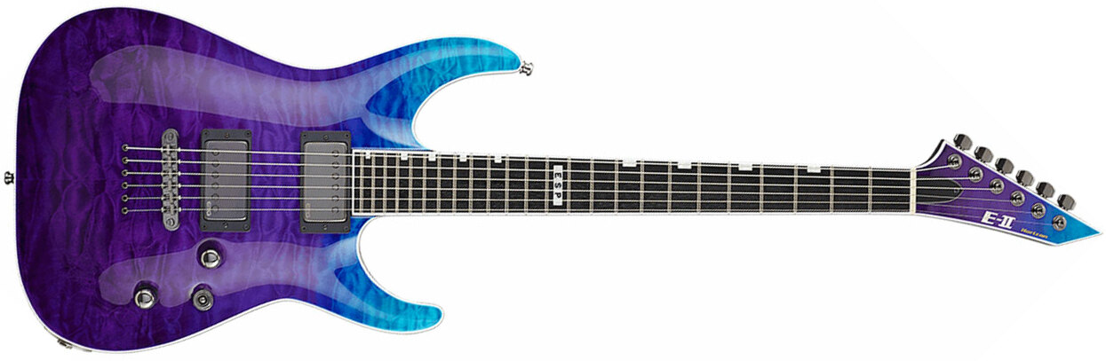 Esp E-ii Horizon Nt-ii Hh Emg Eb - Blue-purple Gradation - Elektrische gitaar in Str-vorm - Main picture