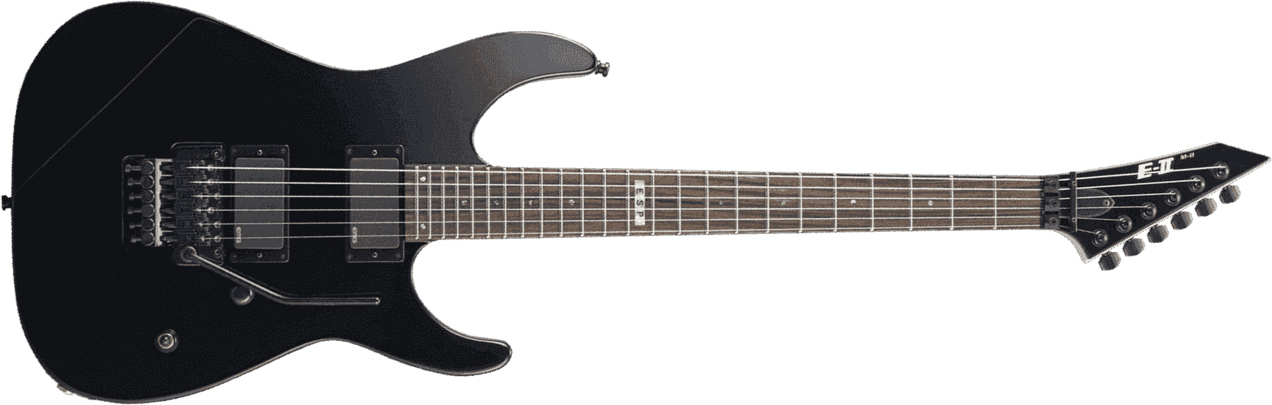 Esp E-ii M-ii Neck Thru Nt Hh Emg Fr Rw - Black - Elektrische gitaar in Str-vorm - Main picture