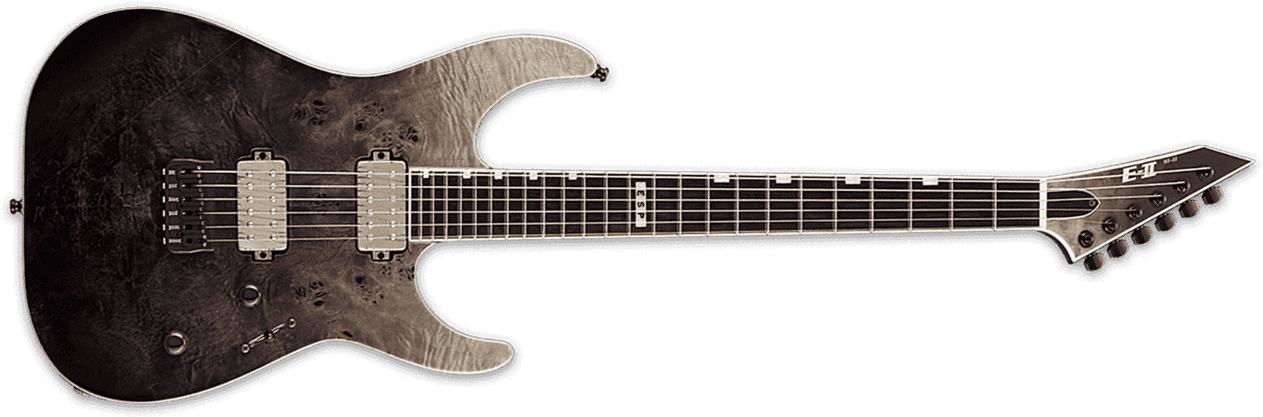 Esp E-ii M-ii Nt Jap 2h Bare Knuckle Ht Eb - Black Natural Fade - Elektrische gitaar in Str-vorm - Main picture